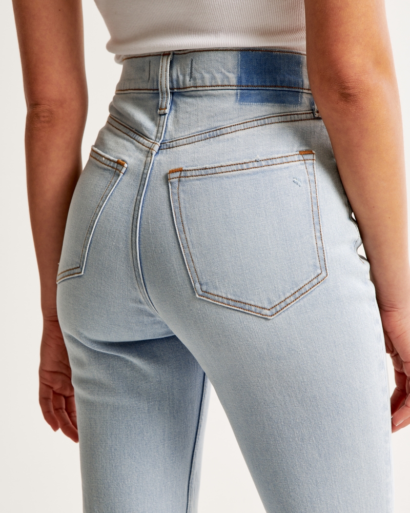 Ultra High Rise Ankle Straight Jean(light destroy,23)