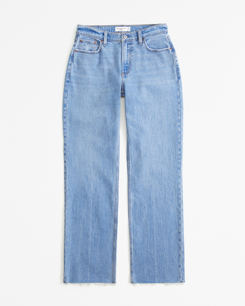 Curve Love Low Rise Baggy Jean(medium with raw hem,23)