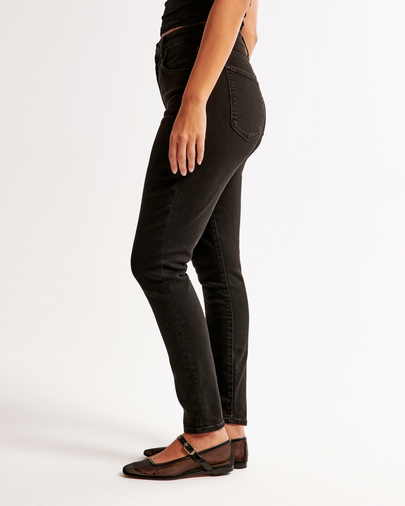 Curve Love High Rise Super Skinny Ankle Jean(black,23)