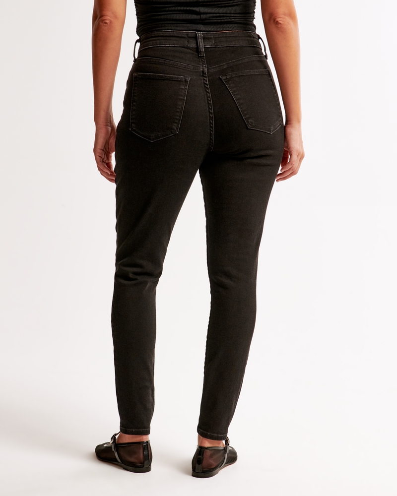 Curve Love High Rise Super Skinny Ankle Jean(black,23)
