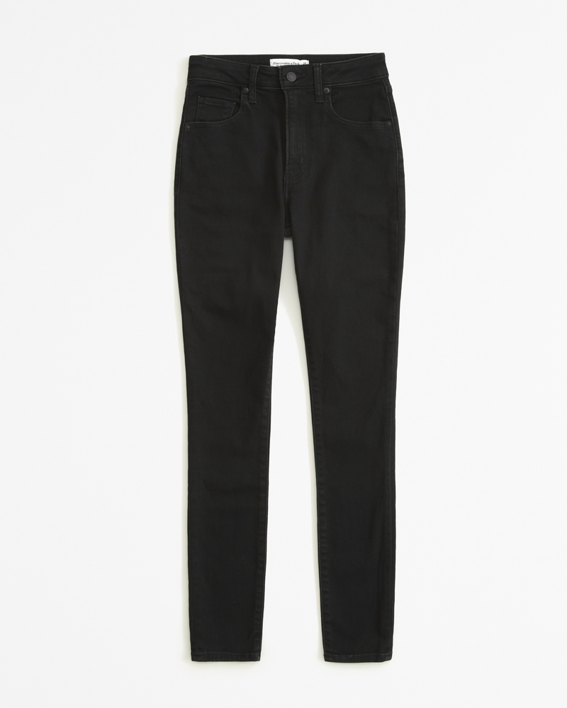 Curve Love High Rise Super Skinny Ankle Jean(black,23)