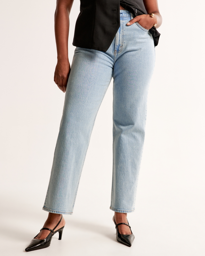 High Rise Vintage Straight Jean(light,24)