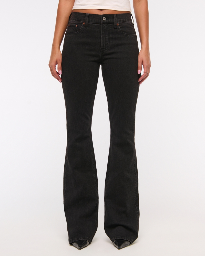 Mid Rise Bootcut Jean(black,23)