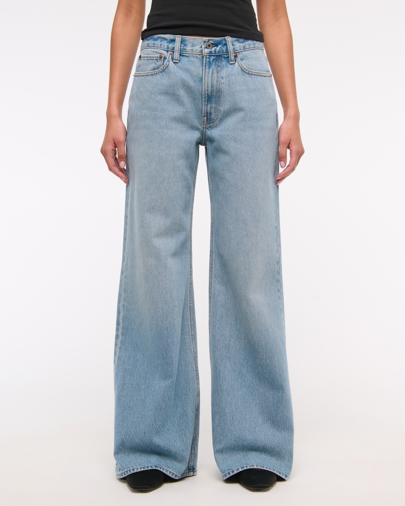 Mid Rise Baggy Bootcut Jean(medium,24)