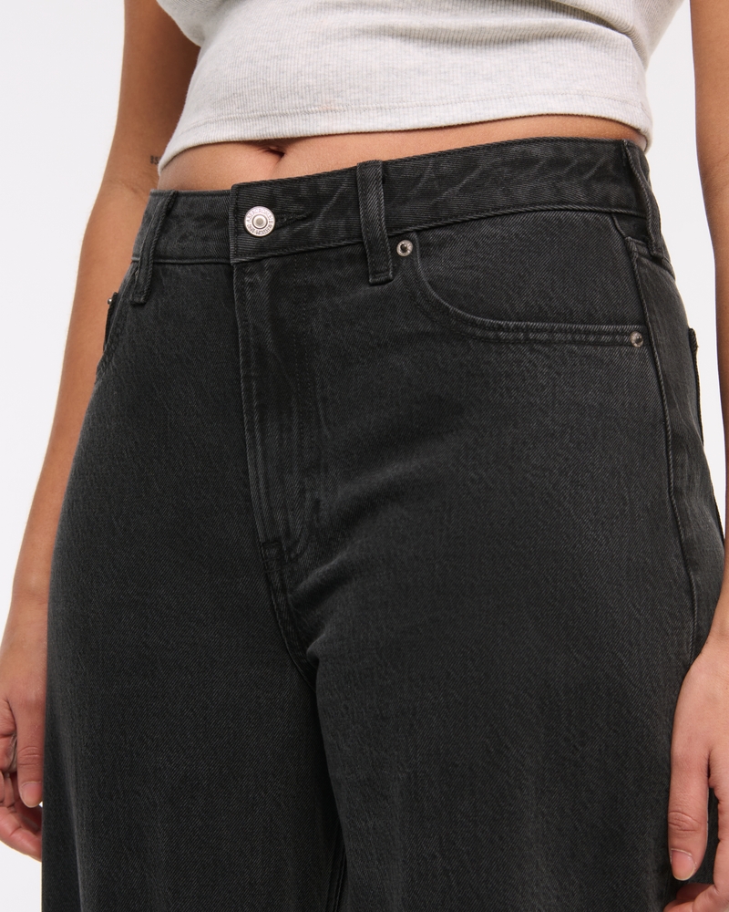Curve Love High Rise Wide Leg Jean(black,23)