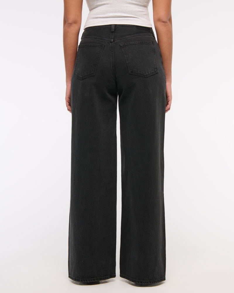 Curve Love High Rise Wide Leg Jean(black,23)