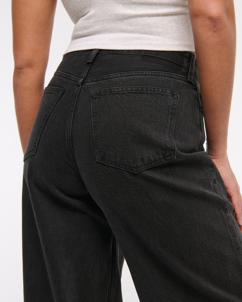 Curve Love High Rise Wide Leg Jean(black,23)