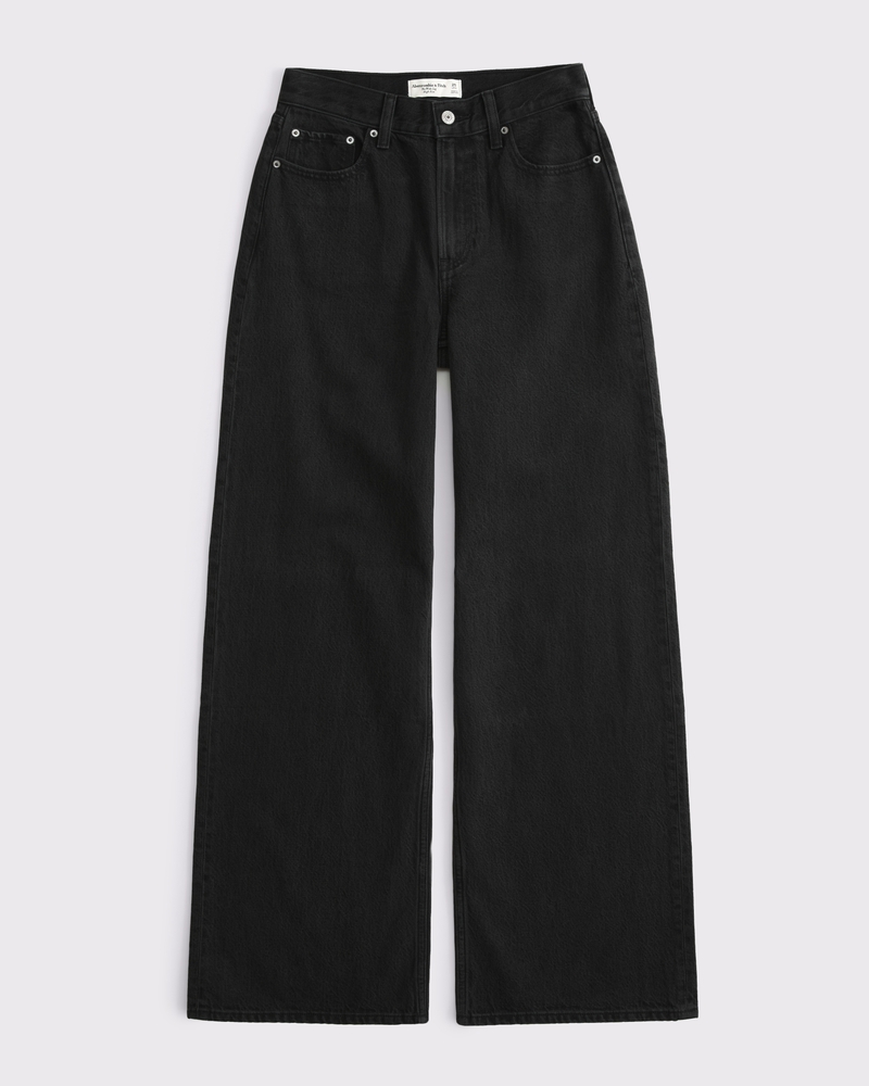 Curve Love High Rise Wide Leg Jean(black,23)