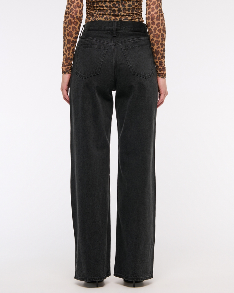 High Rise Wide Leg Jean(black,23)