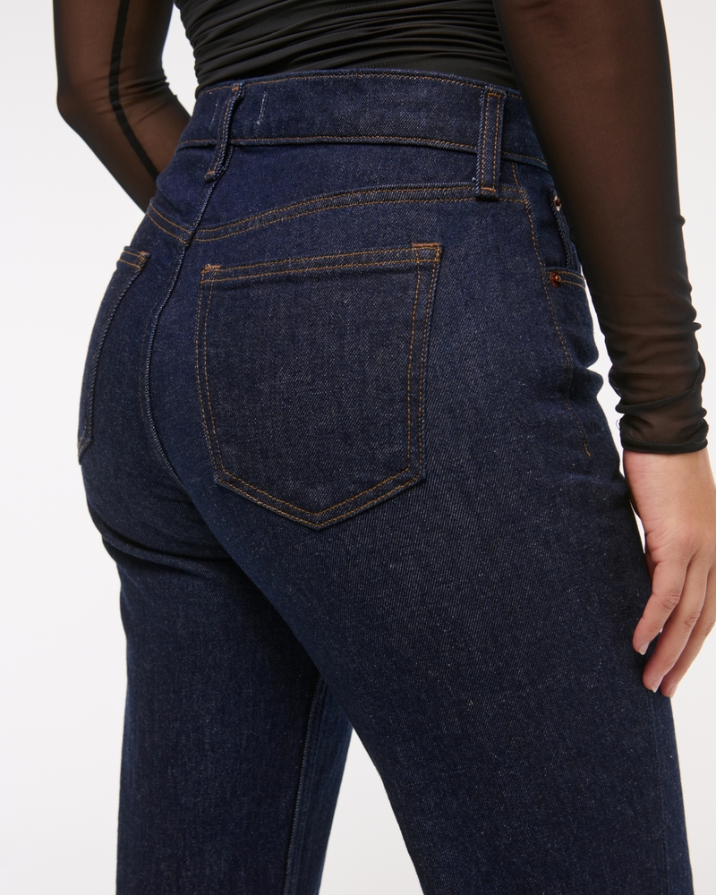 Curve Love Mid Rise 90s Straight Jean(dark rinse,23)