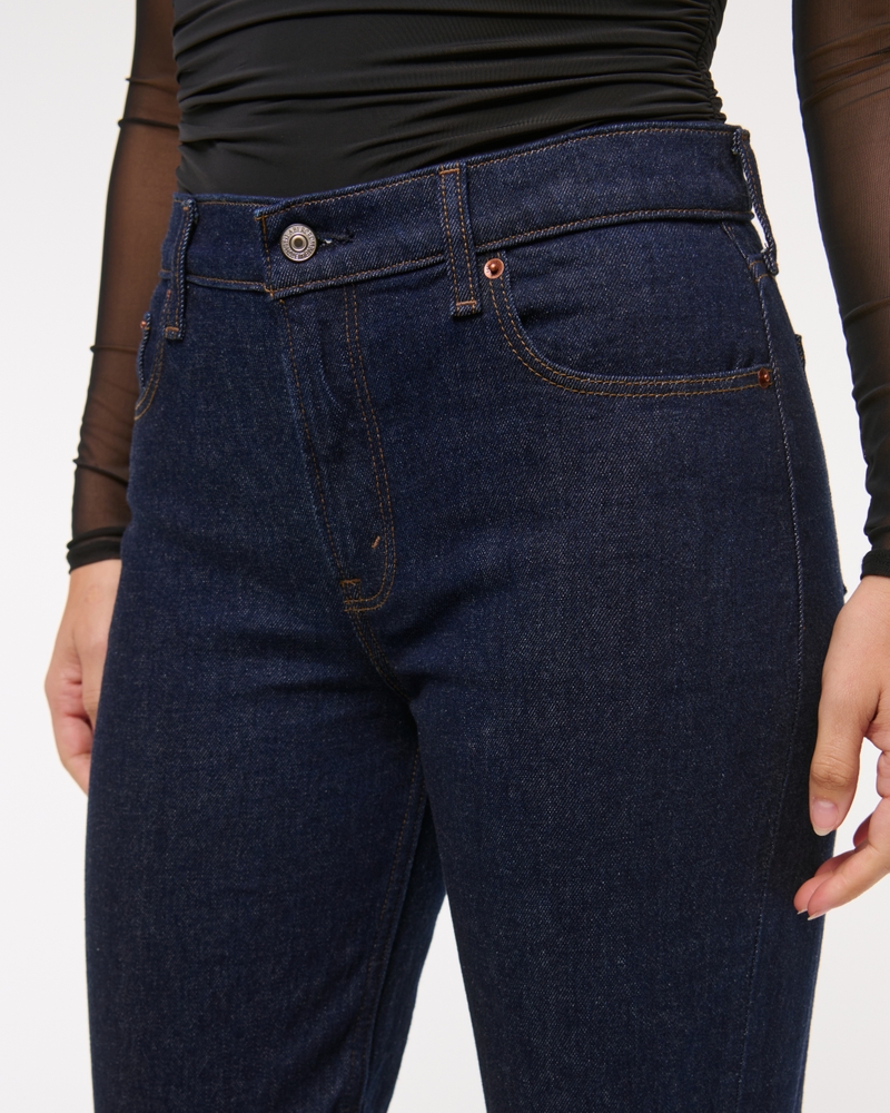 Curve Love Mid Rise 90s Straight Jean(dark rinse,23)