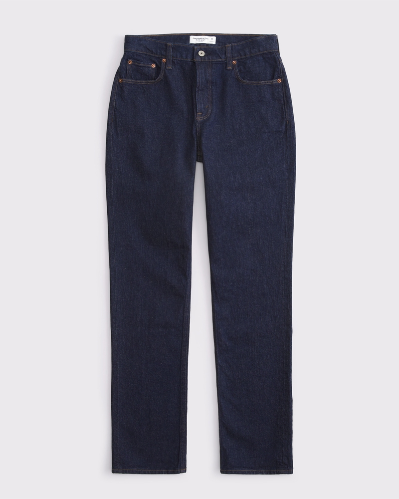 Curve Love Mid Rise 90s Straight Jean(dark rinse,23)