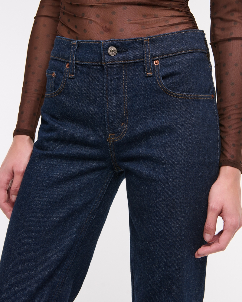 Mid Rise 90s Straight Jean(dark rinse,23)