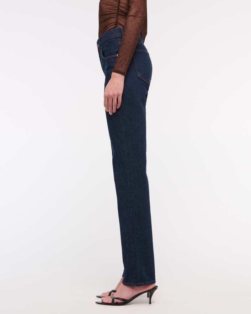 Mid Rise 90s Straight Jean(dark rinse,23)