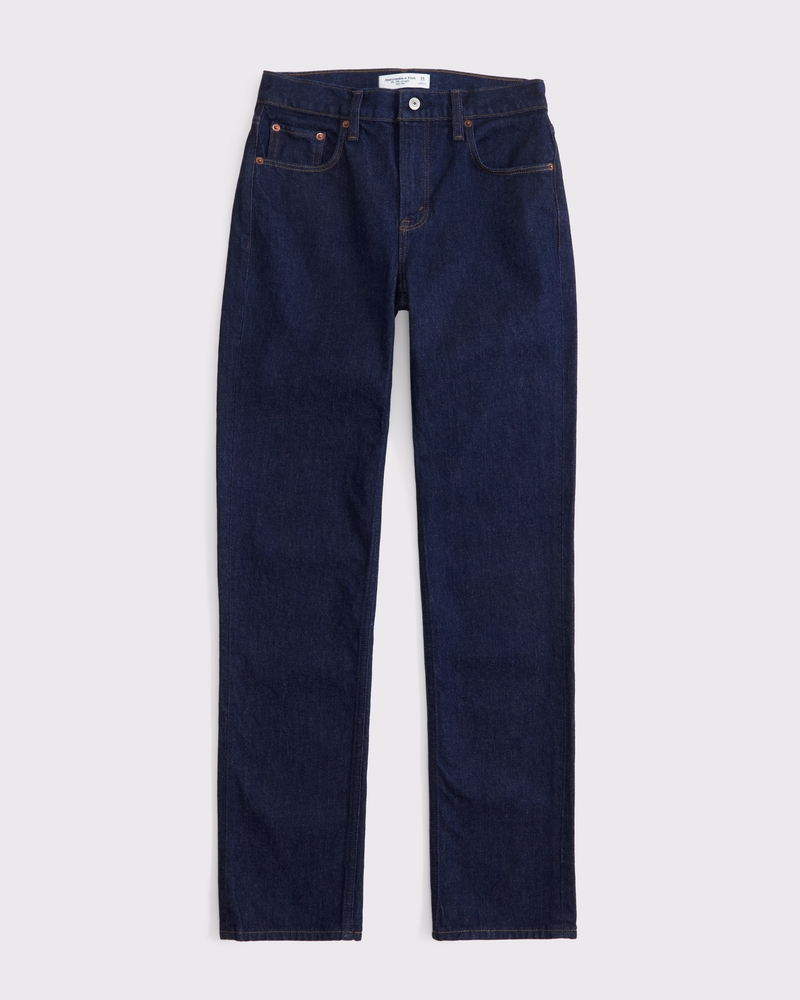 Mid Rise 90s Straight Jean(dark rinse,23)