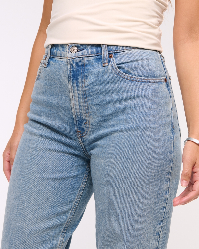 Curve Love Ultra High Rise 90s Straight Jean(medium crease raw hem,23)