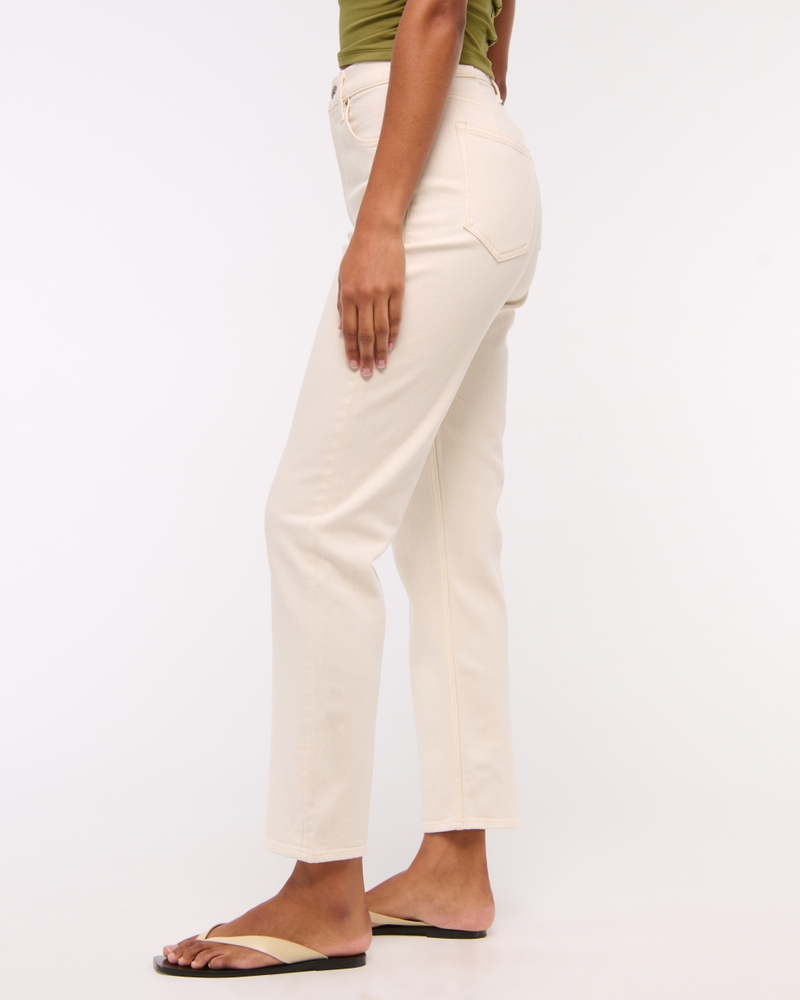 Curve Love Ultra High Rise Ankle Straight Jean(cream,24)