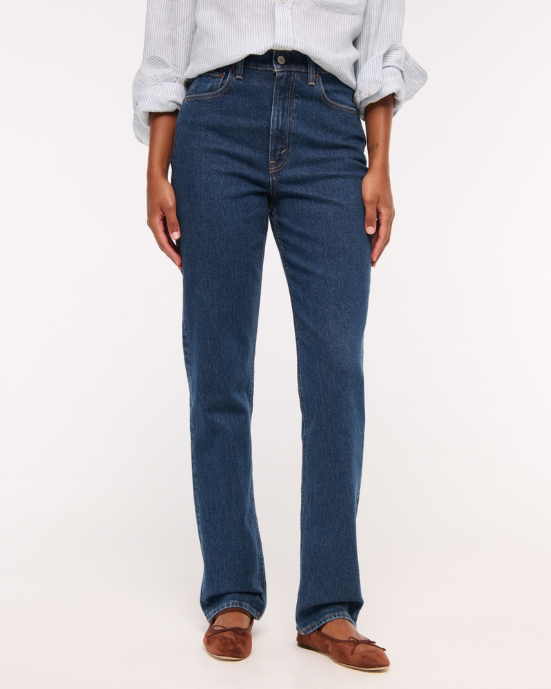 Curve Love Ultra High Rise 90s Straight Jean(dark marble,23)