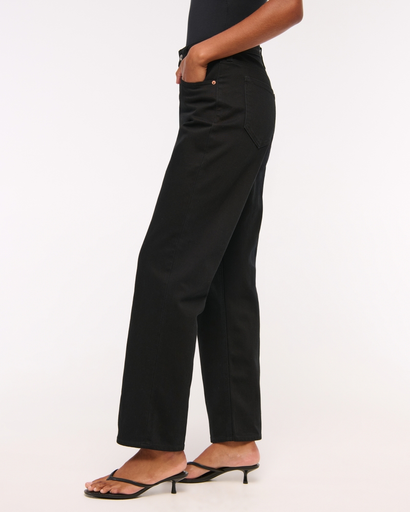 Curve Love High Rise Vintage Straight Jean(black,24)