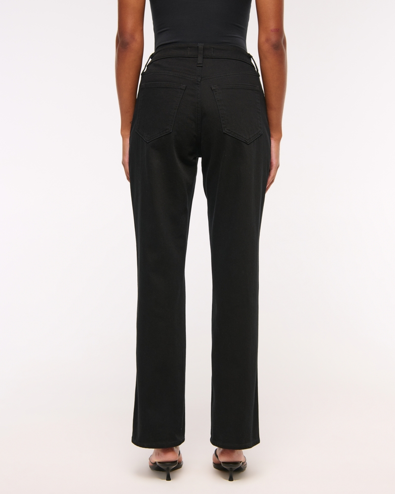 Curve Love High Rise Vintage Straight Jean(black,24)