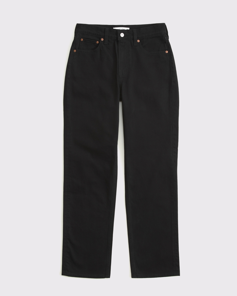Curve Love High Rise Vintage Straight Jean(black,24)