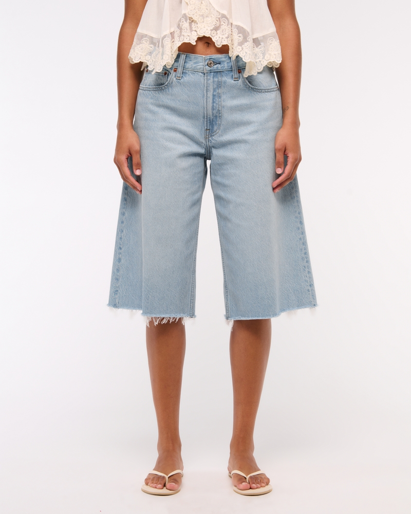 Mid Rise Long Jort(medium distressed hem,24)