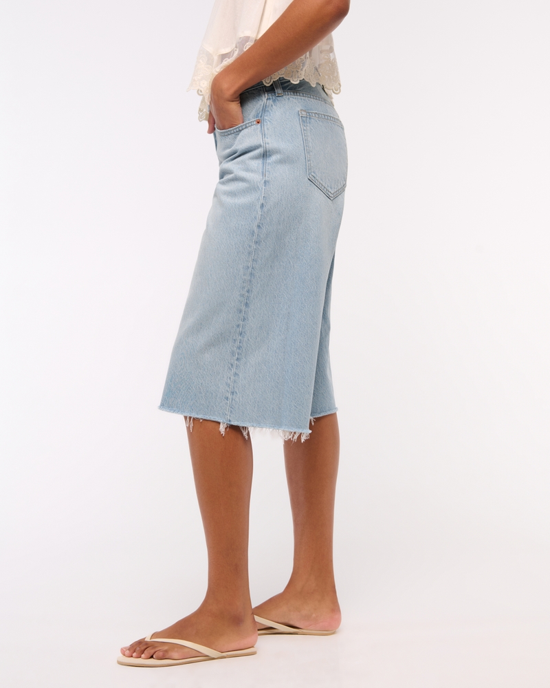 Mid Rise Long Jort(medium distressed hem,24)
