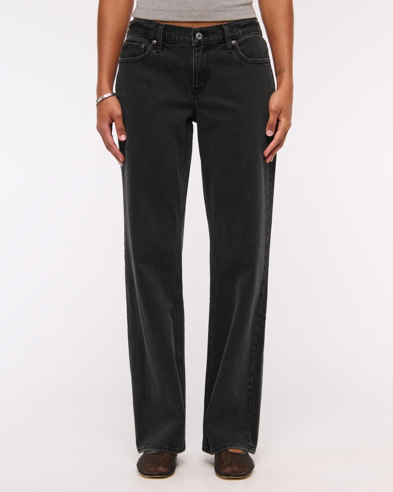 Curve Love Low Rise 90s Relaxed Jean(black,24)