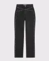 washed black studded