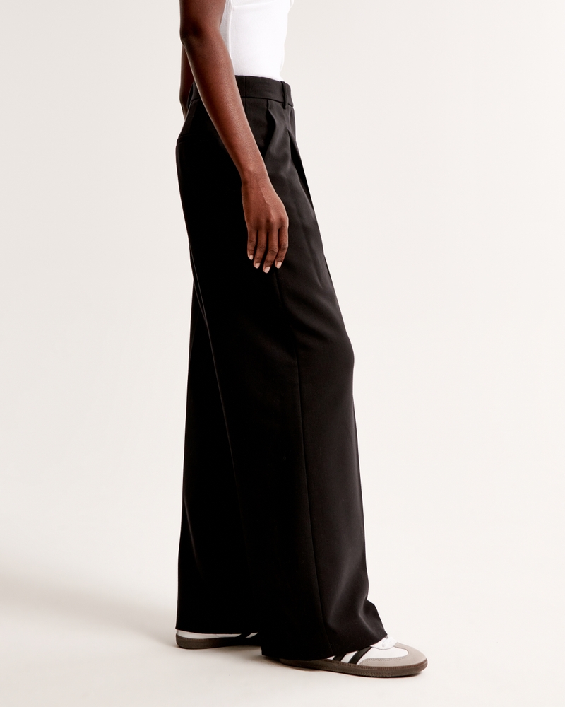 A&F Harper Tailored Ultra Wide Leg Pant(black,23)