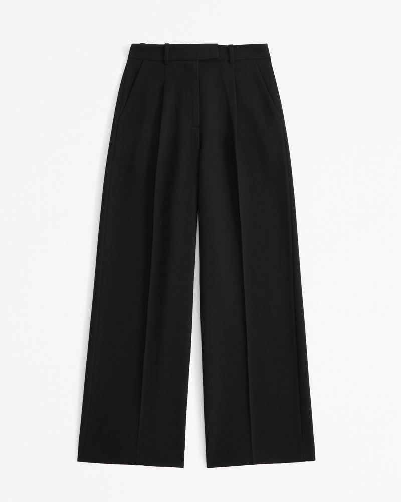 A&F Harper Tailored Ultra Wide Leg Pant(black,23)
