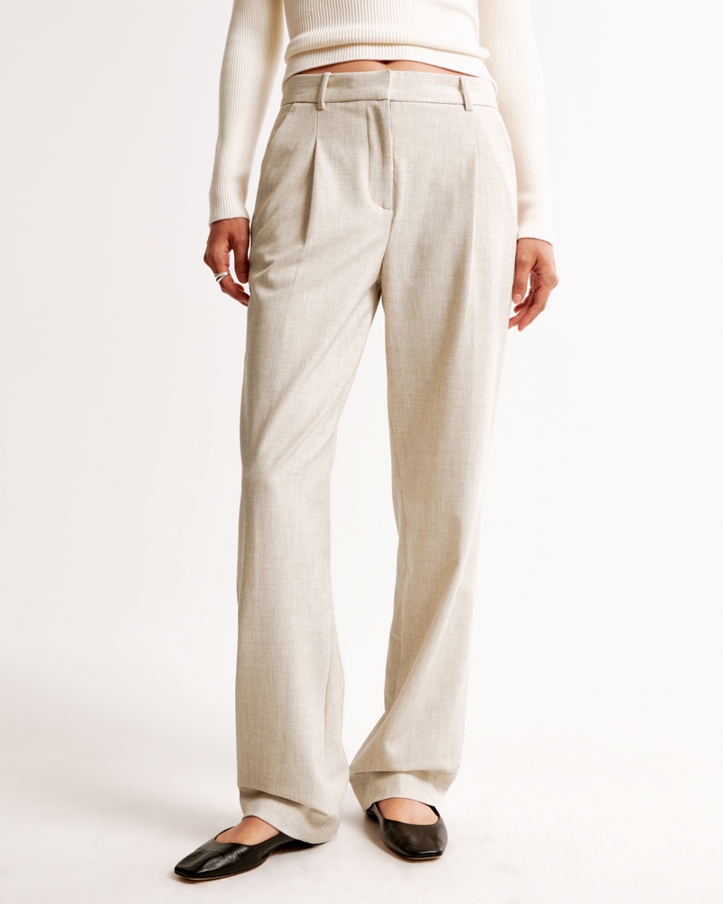 A&F Quinn Tailored Straight Pant(oatmeal,23)