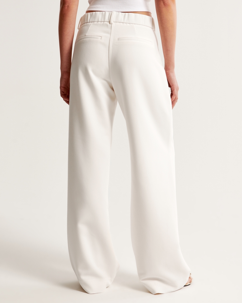 A&F Sloane Low Rise Tailored Wide Leg Pant(cream,23)