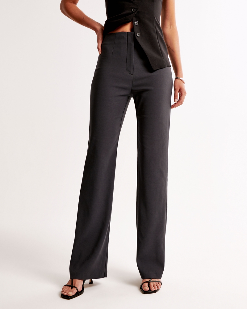 High Rise Slim Boot Trouser(evening gray,24)