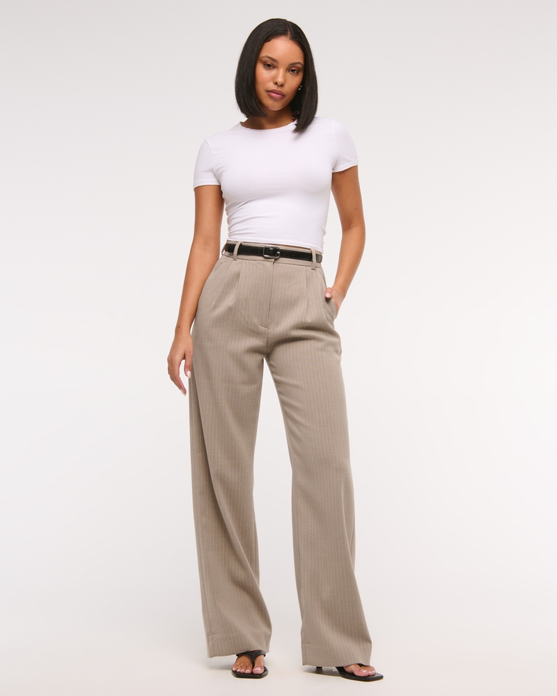 A&F Sloane Tailored Wide Leg Pant