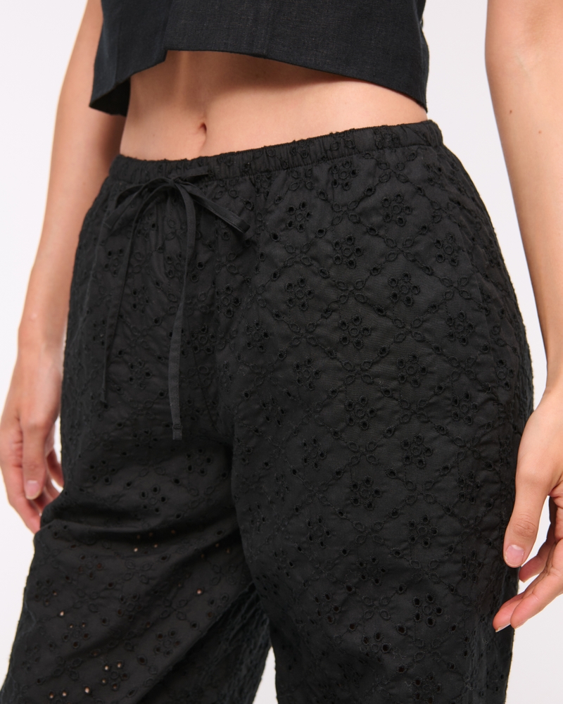 Eyelet Pull-On Pant(black,XXS)