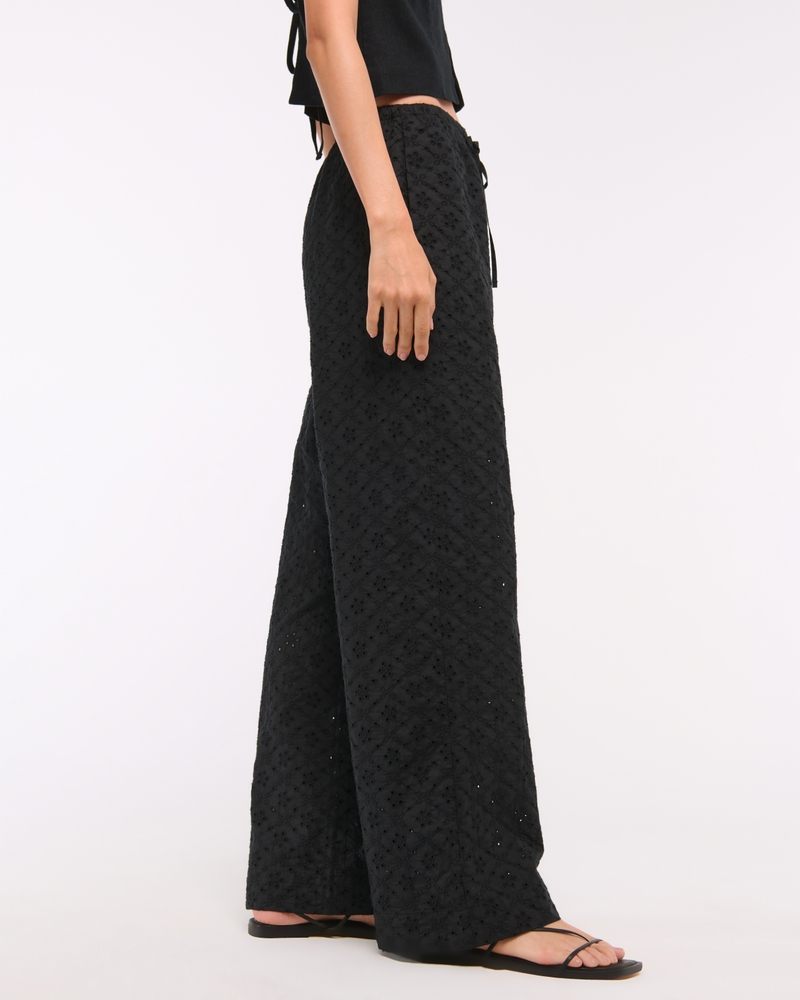 Eyelet Pull-On Pant(black,XXS)