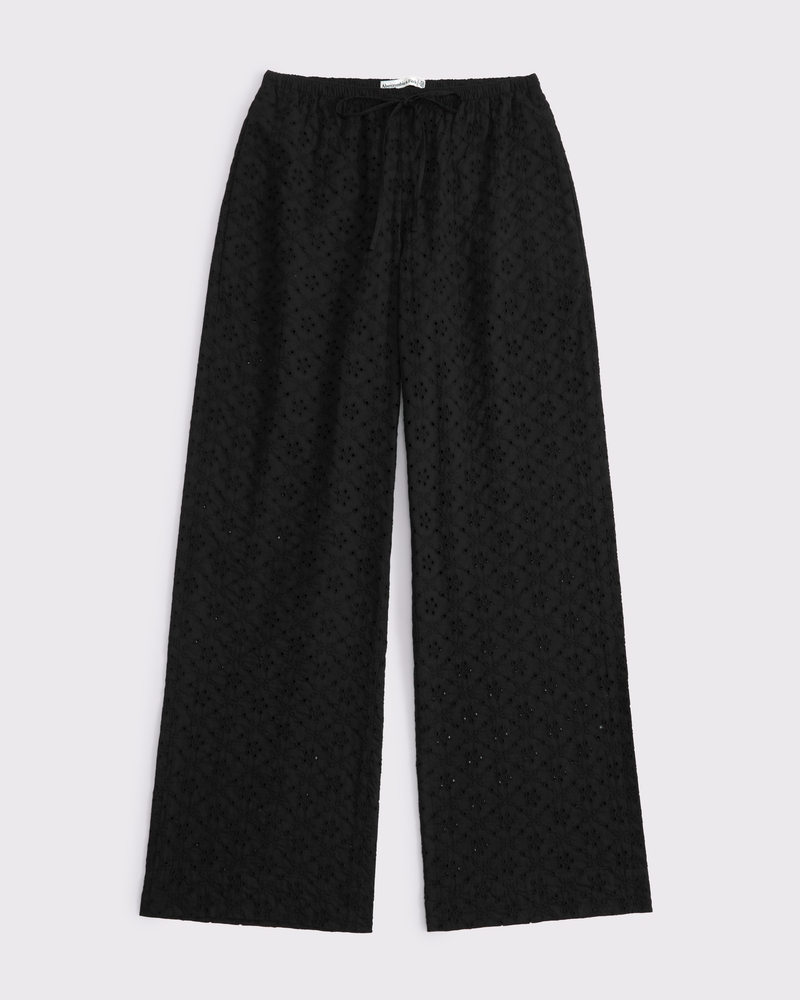 Eyelet Pull-On Pant(black,XXS)