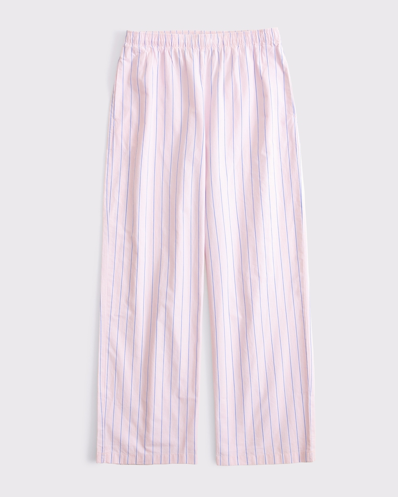 Poplin Wide Leg Pull-On Pant(light pink stripe,XXS)