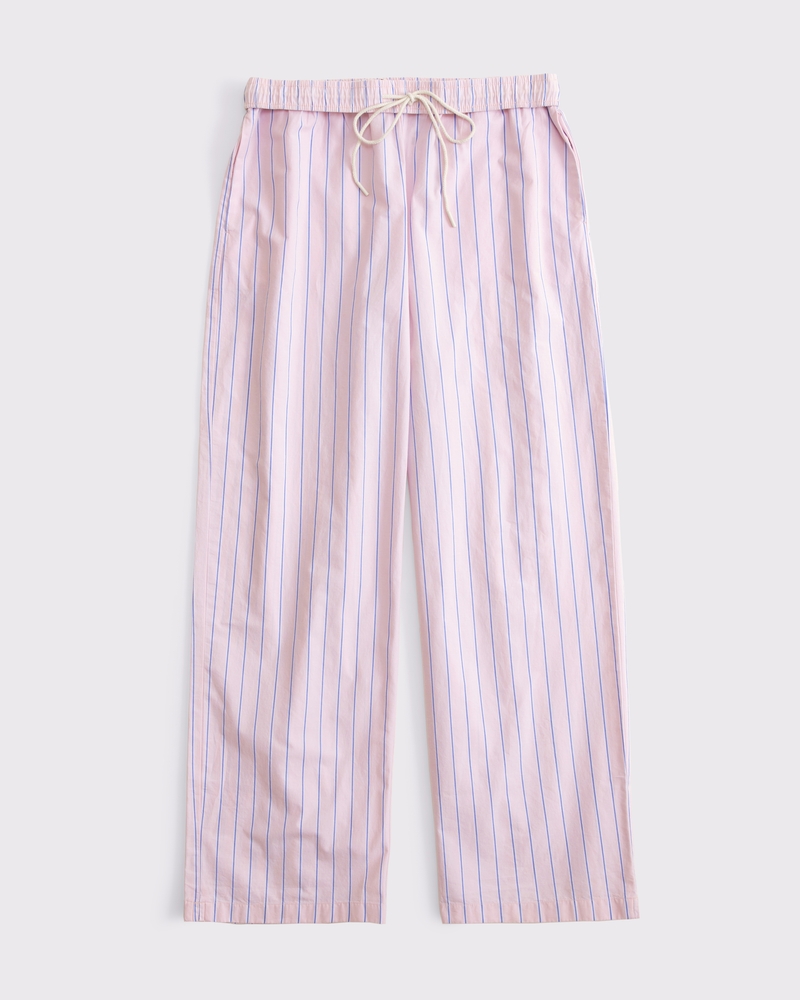 Poplin Wide Leg Pull-On Pant(light pink stripe,XXS)