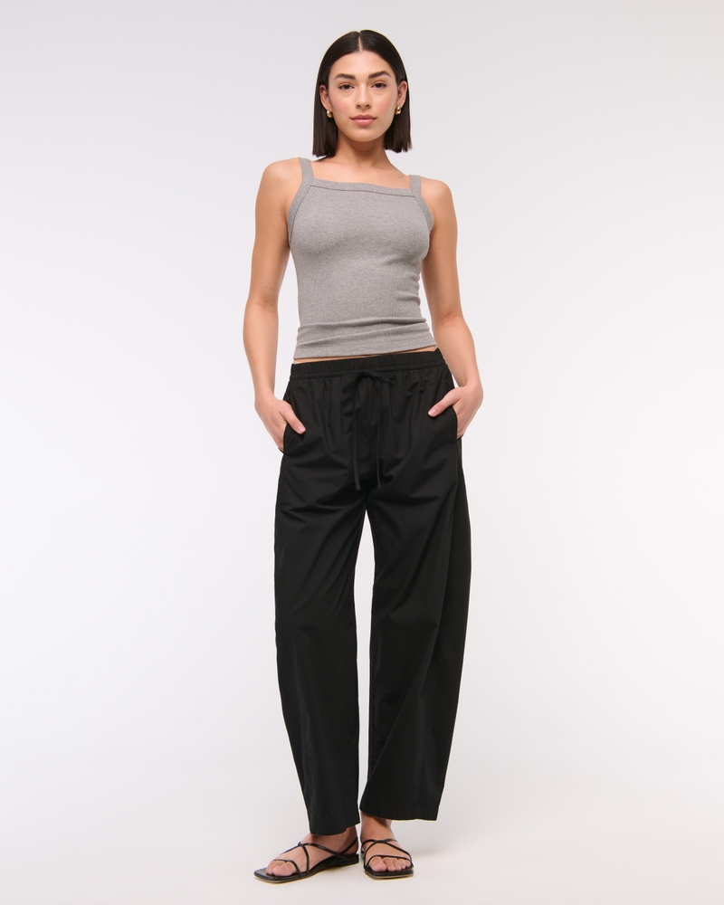 Poplin Barrel Pull-On Pant