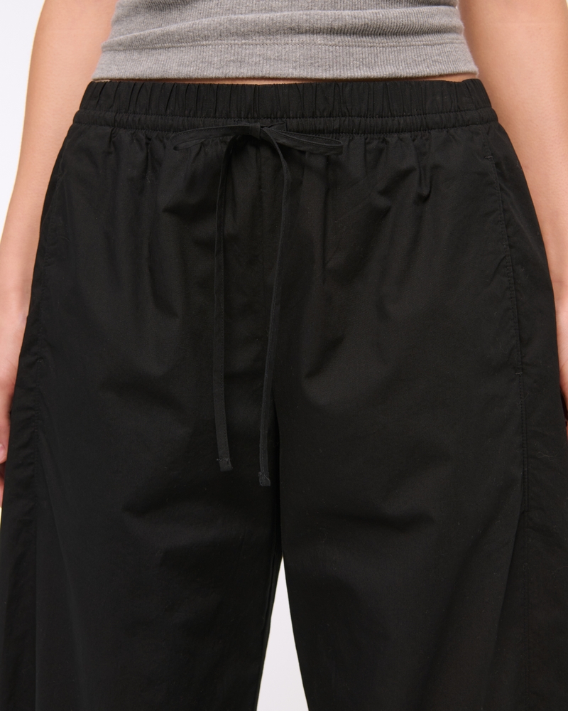 Poplin Barrel Pull-On Pant(black,XXS)