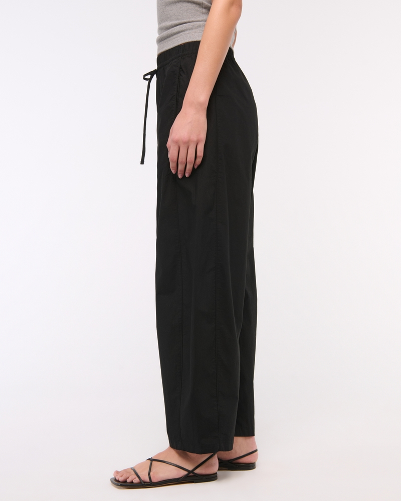 Poplin Barrel Pull-On Pant(black,XXS)