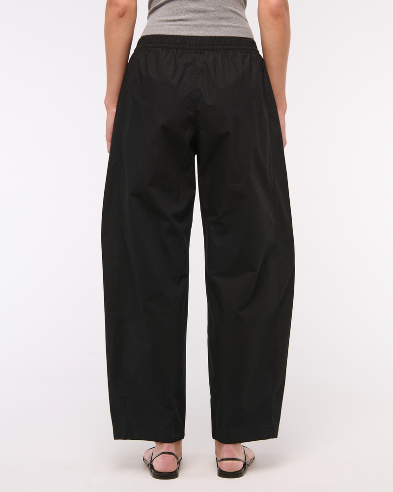 Poplin Barrel Pull-On Pant(black,XXS)