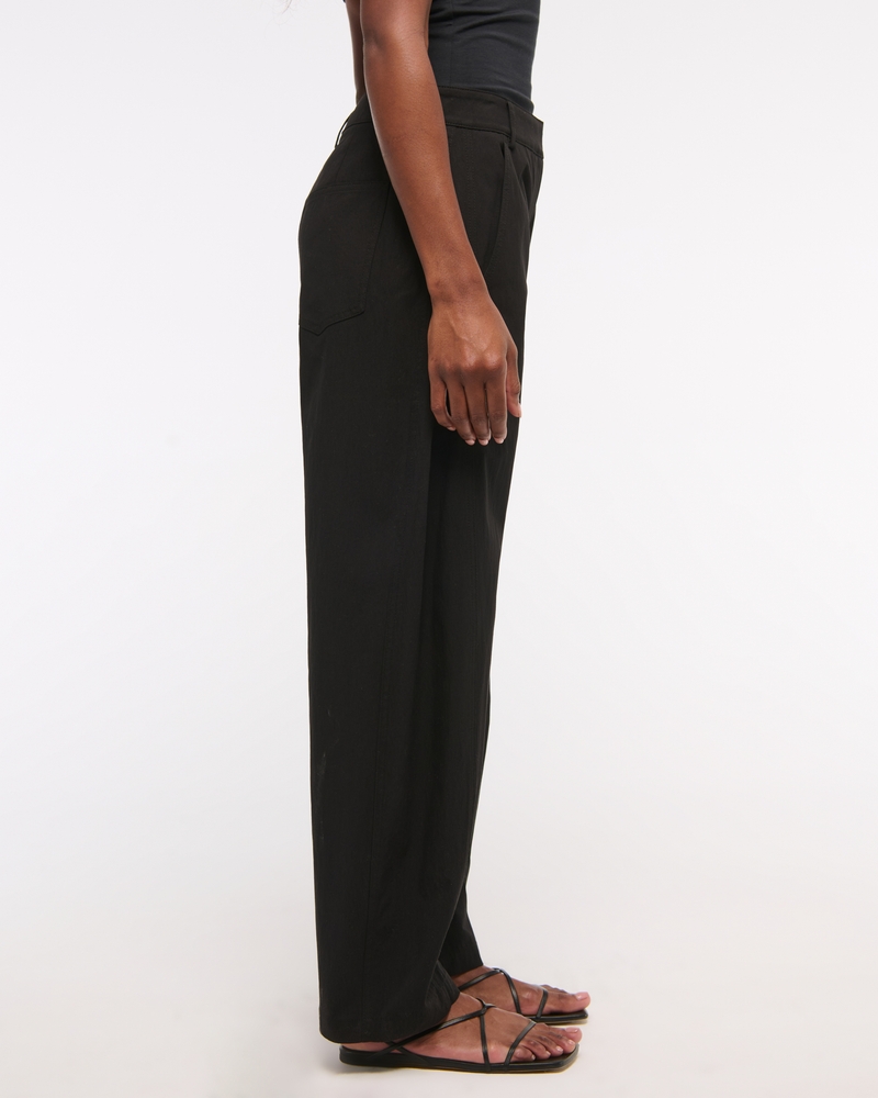 Mid Rise Barrel Pant(black,24)