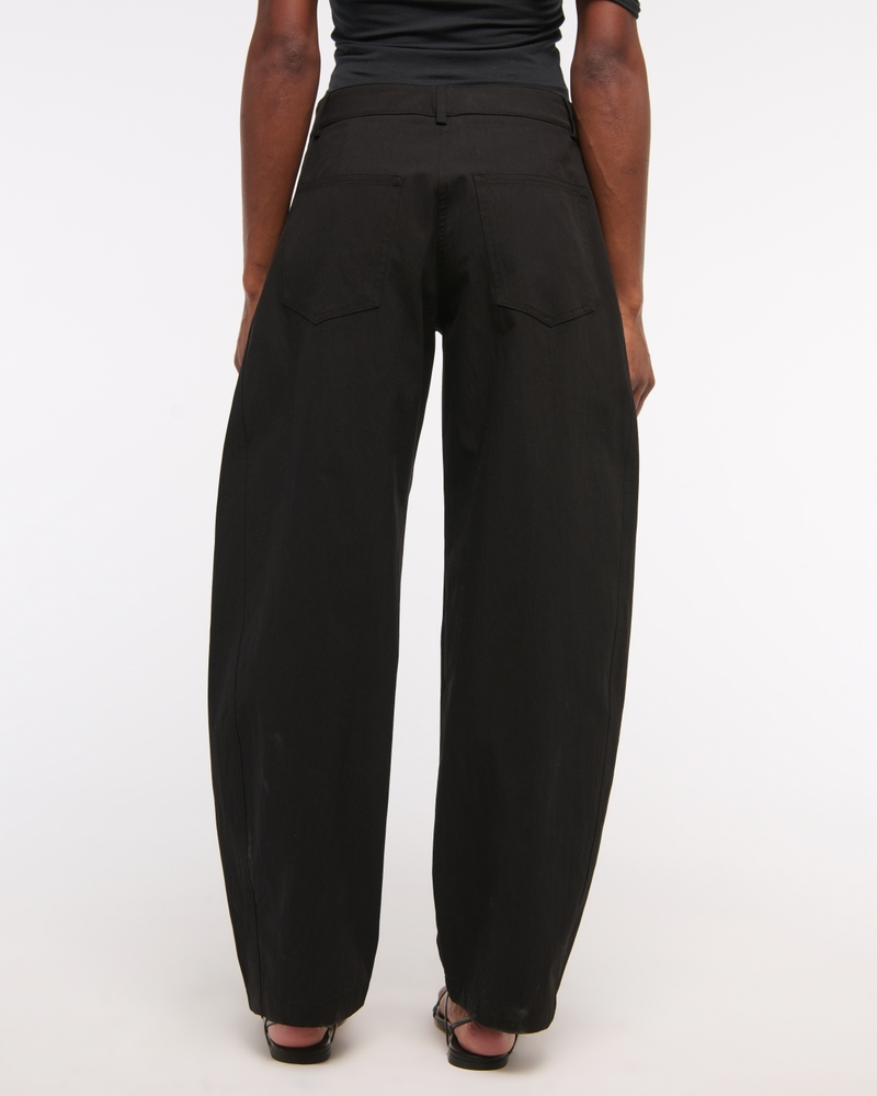 Mid Rise Barrel Pant(black,24)