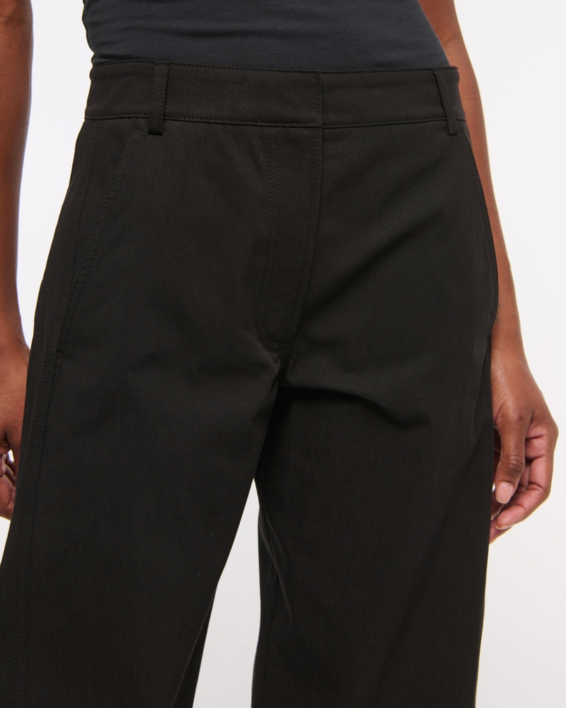Mid Rise Barrel Pant(black,24)
