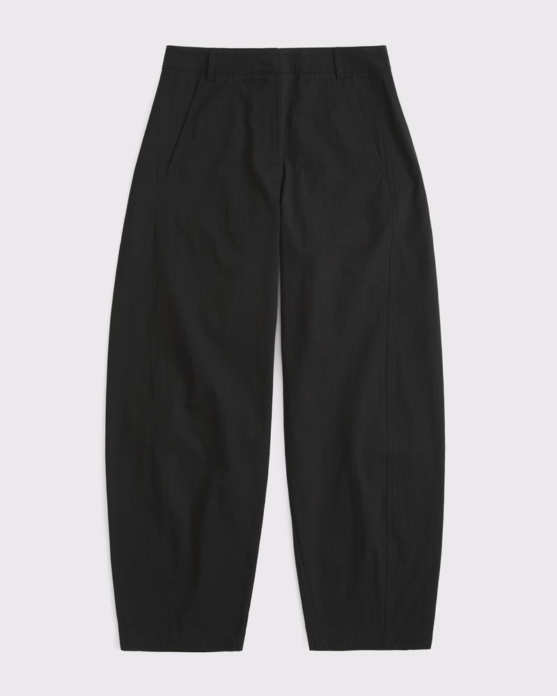 Mid Rise Barrel Pant(black,24)