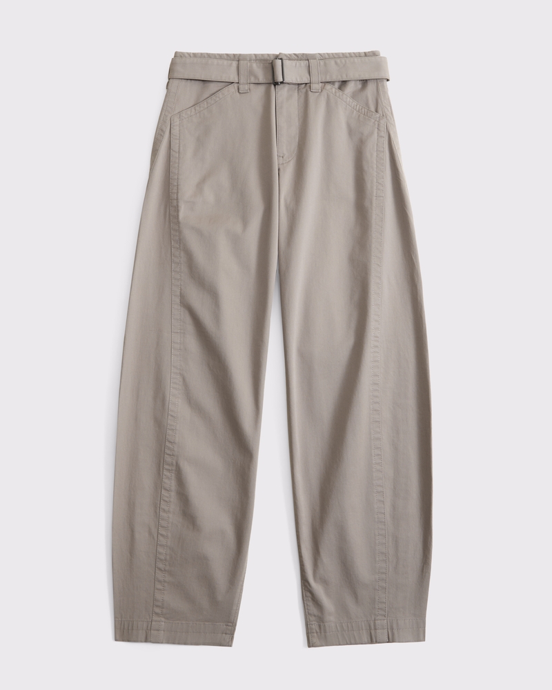 Belted Barrel Pant(sand,24)