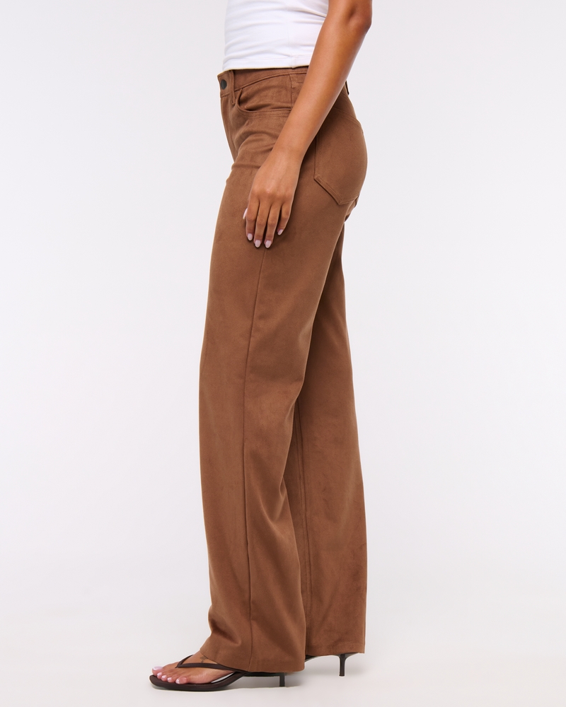 Vegan Suede 90s Relaxed Pant(brown,24)